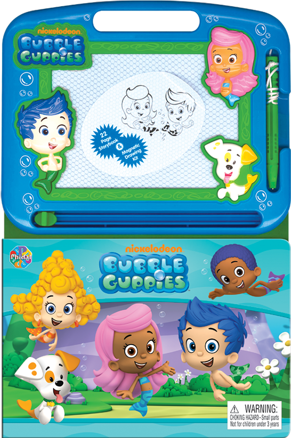 Bubble Guppies Magnetic Drawing Board Packaging PNG Image