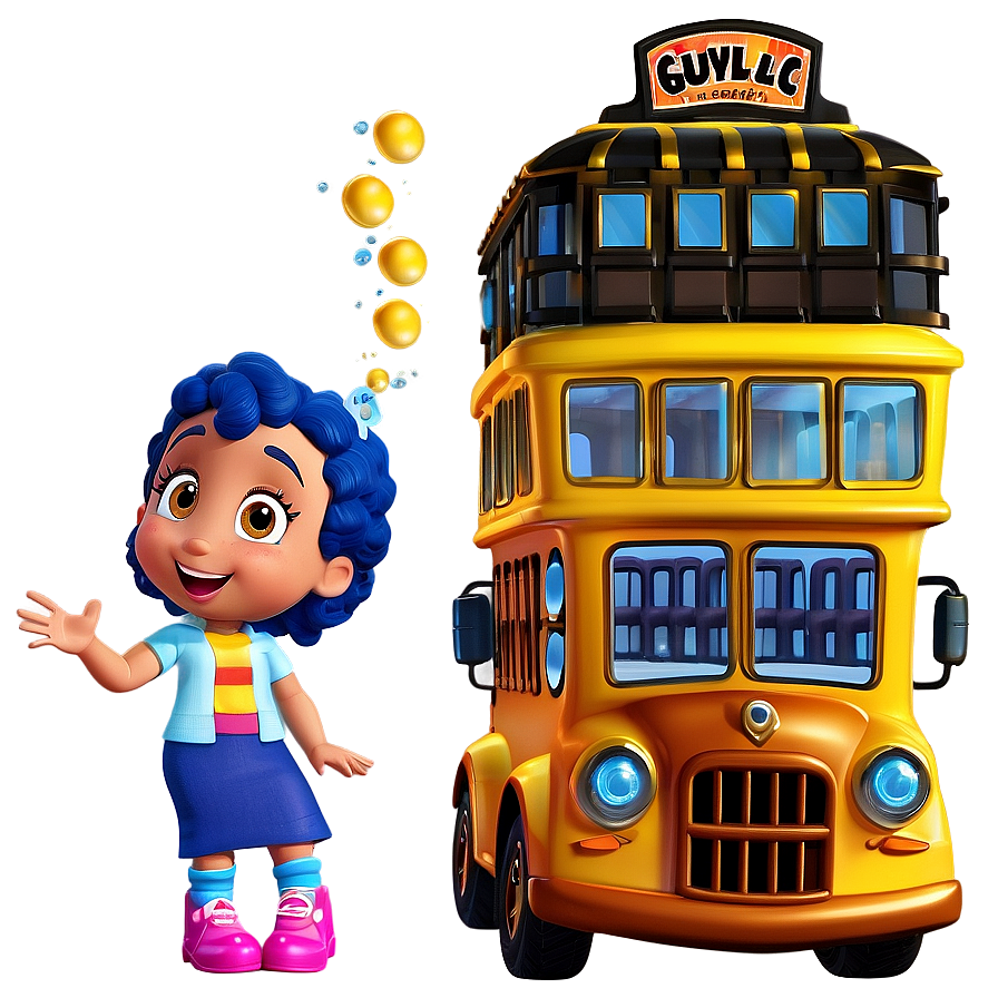 Bubble Guppies School Bus Png Gdv PNG Image