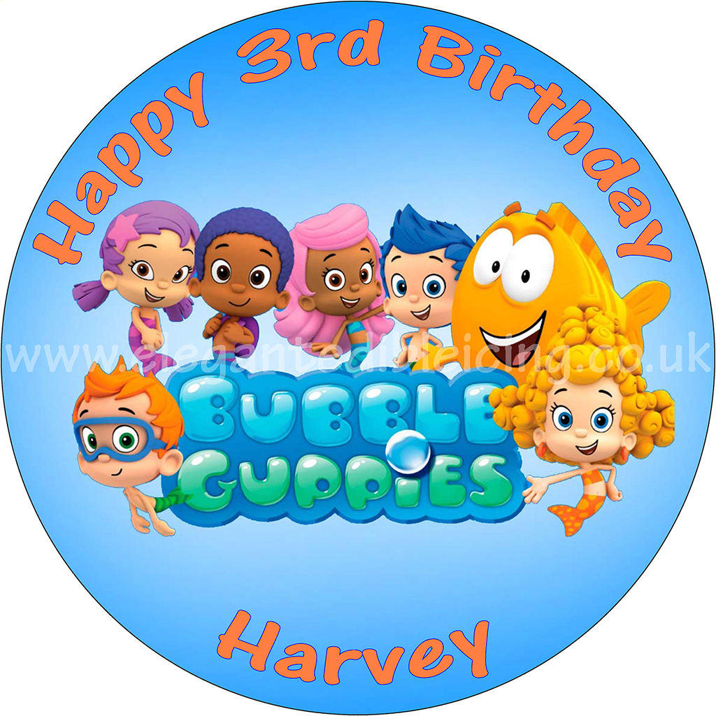 Bubble Guppies3rd Birthday Celebration PNG Image