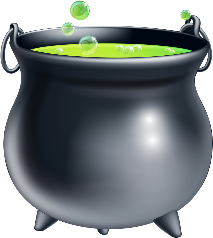 Bubbling Witchs Cauldron Clipart PNG Image