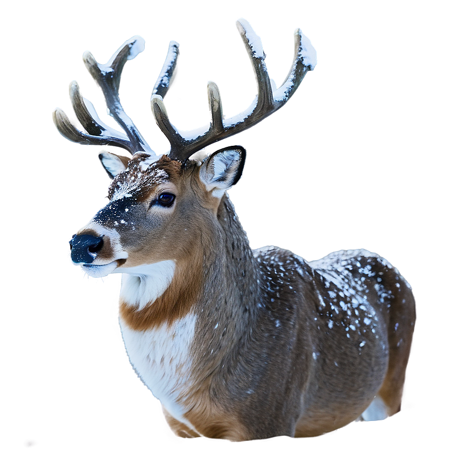 Buck In Snowstorm Png Qbn PNG Image