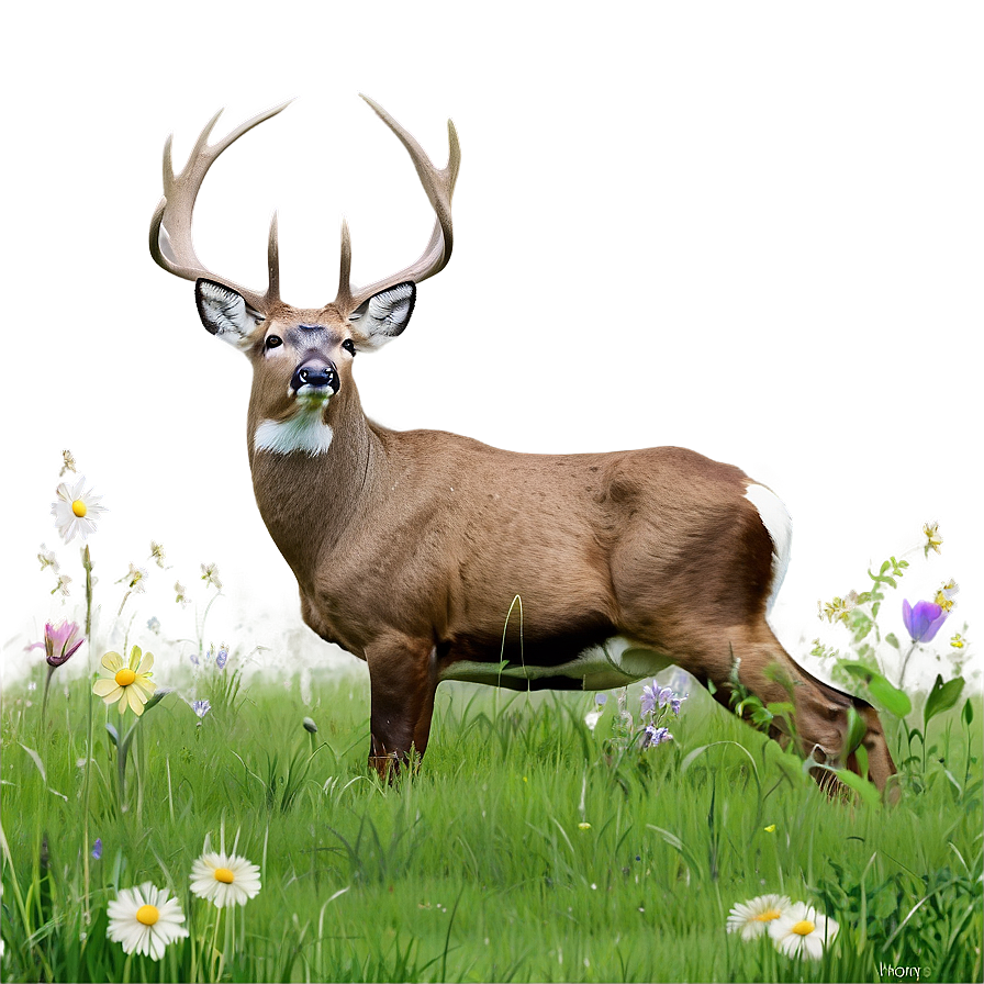 Buck In Spring Meadow Png Gku79 PNG Image