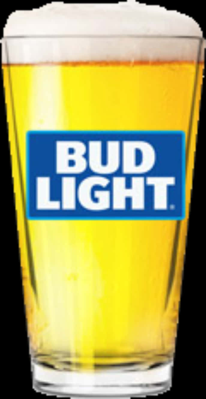 Bud Light Beer Glass Promotion PNG Image