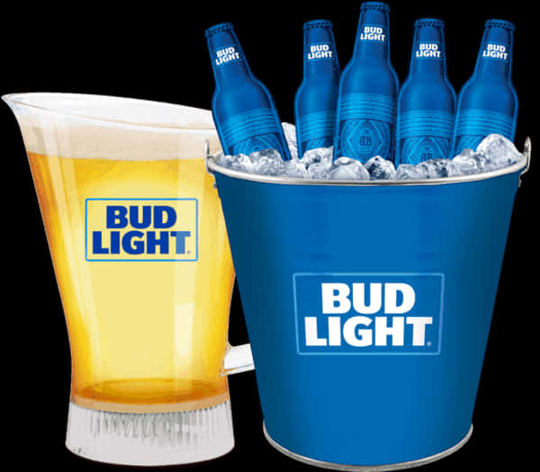 Bud Light Beerand Bucket PNG Image