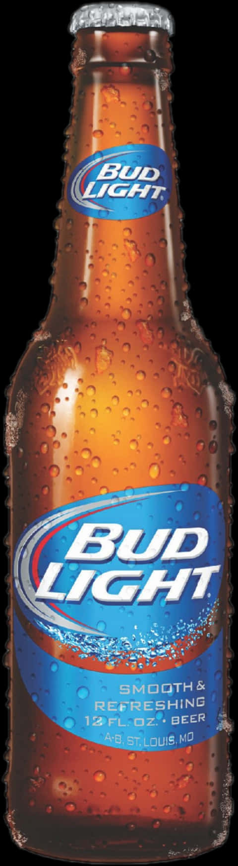 Bud Light Bottle Condensation PNG Image