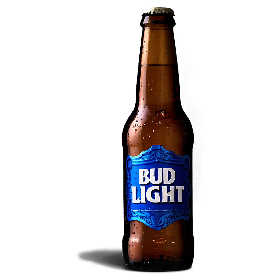 Bud Light Bottle With Shadow Png 69 PNG Image