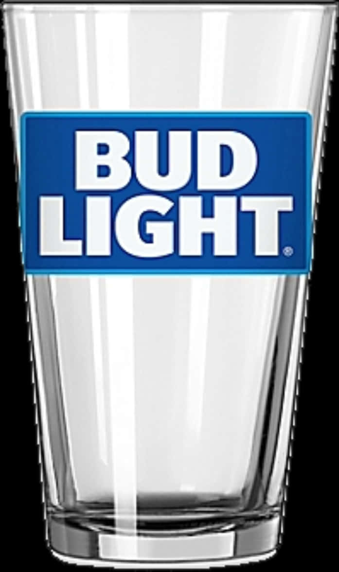 Bud Light Branded Pint Glass PNG Image