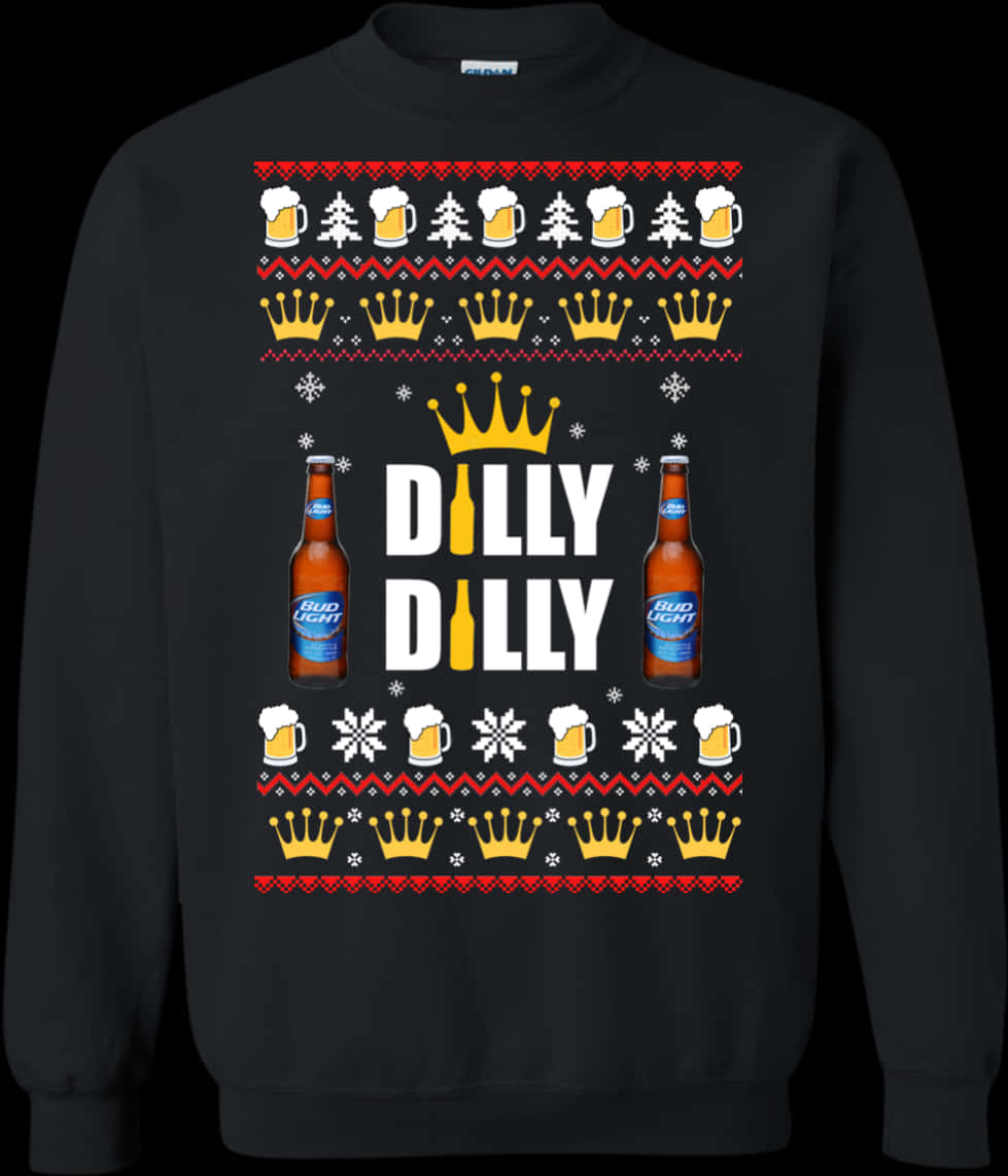 Bud Light Dilly Dilly Holiday Sweater PNG Image