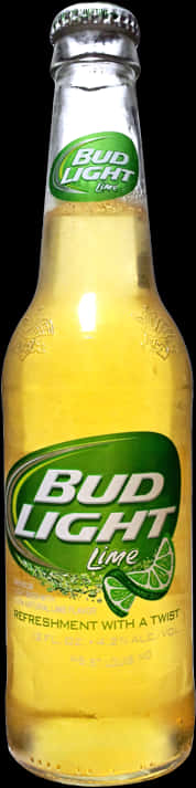 Bud Light Lime Bottle PNG Image