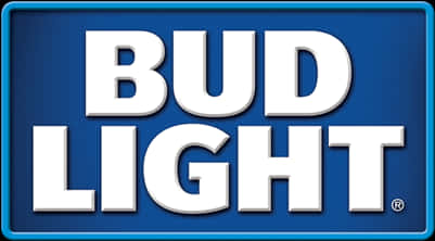 Bud Light Logo Blue Background PNG Image