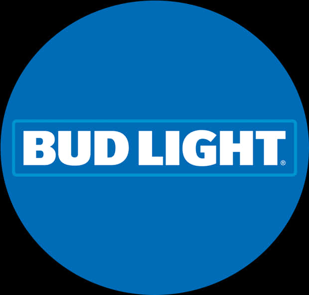 Bud Light Logo Blue Background PNG Image