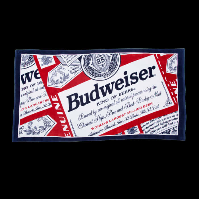 Budweiser Beer Brand Bandana Design PNG Image