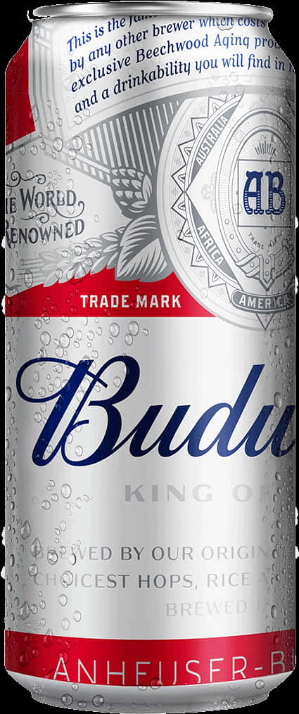 Budweiser Beer Can Design PNG Image