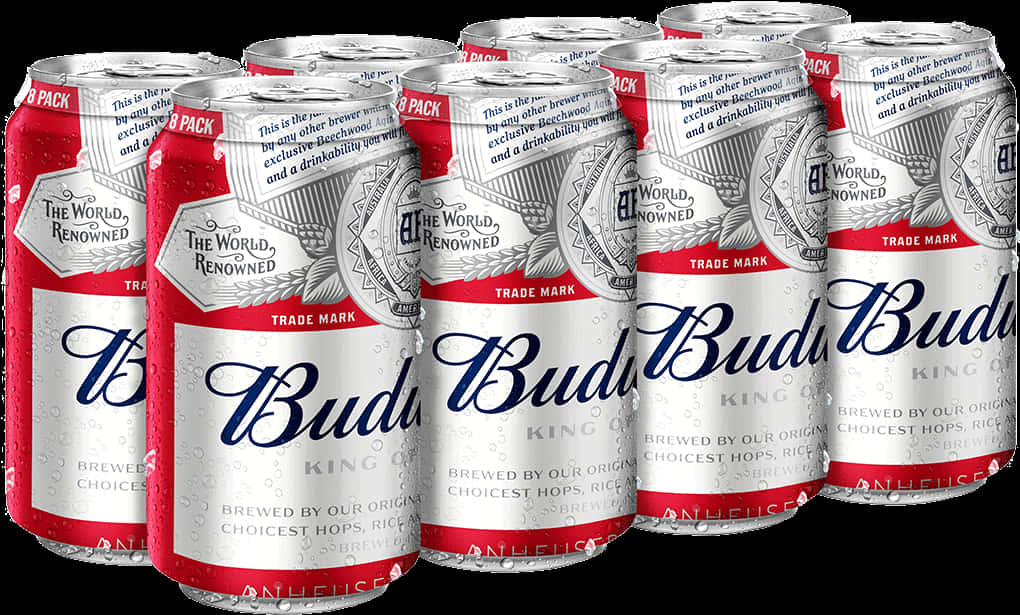 Budweiser Beer Cans Pack PNG Image