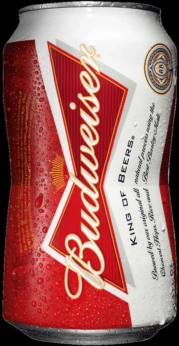 Budweiser Beer Canwith Condensation PNG Image