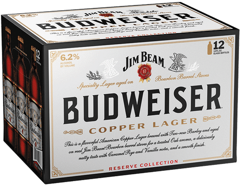 Budweiser Copper Lager Beer Packaging PNG Image