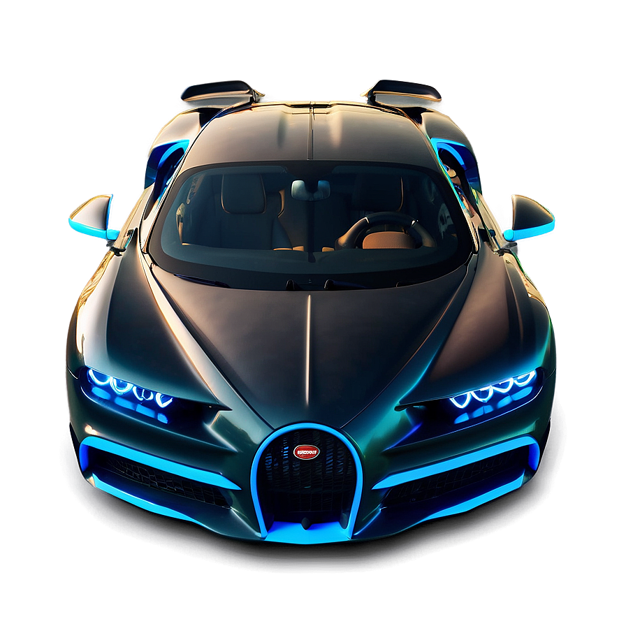 Bugatti Chiron Neon Lights Png Qxa PNG Image