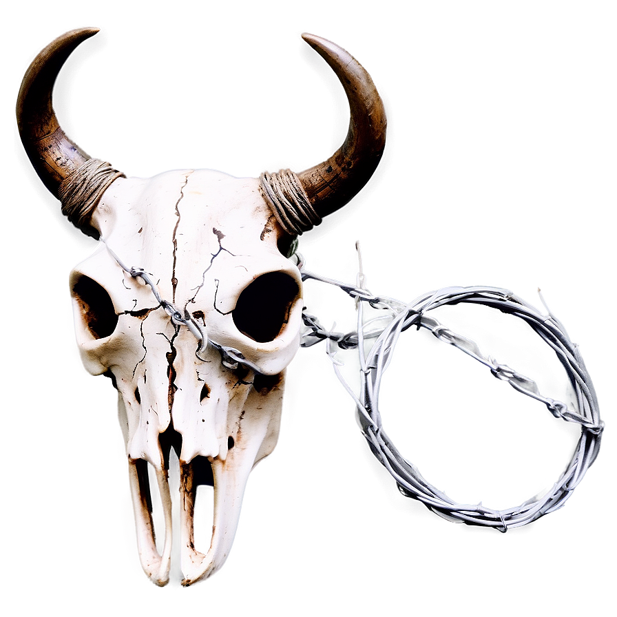 Bull Skull And Barbed Wire Png 25 PNG Image