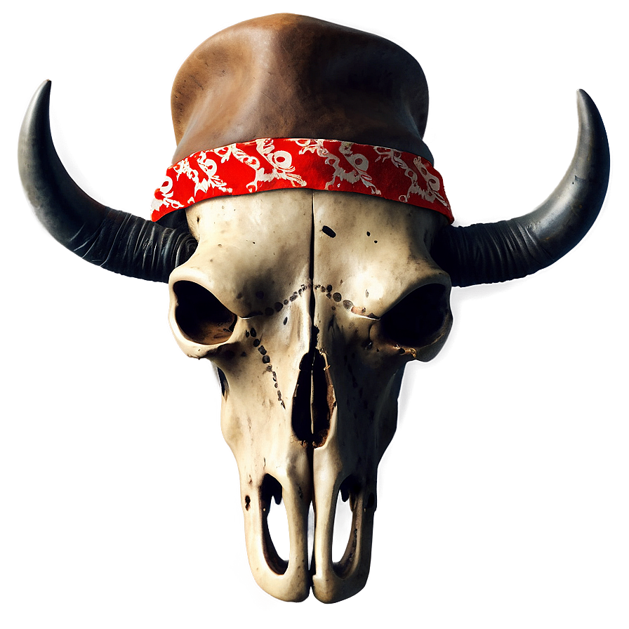 Bull Skull With Bandana Png Egm PNG Image