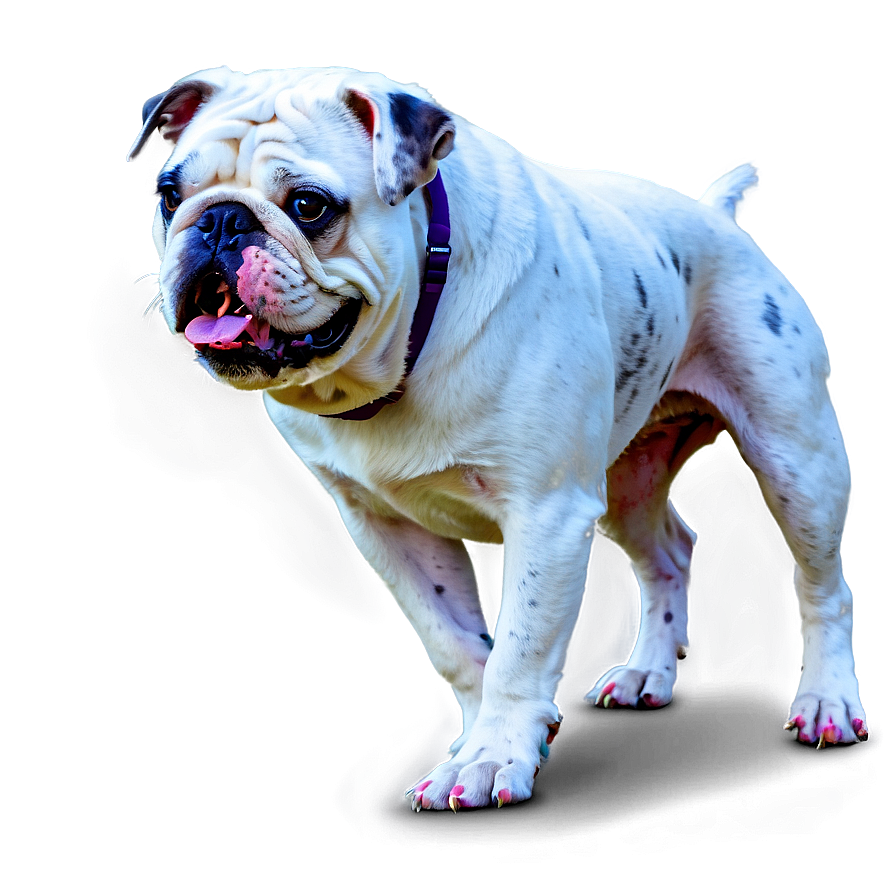 Bulldog In Action Png Kni PNG Image