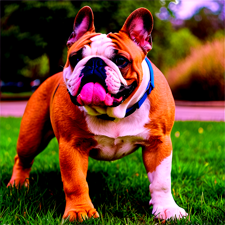 Bulldog In Park Png Tfp PNG Image