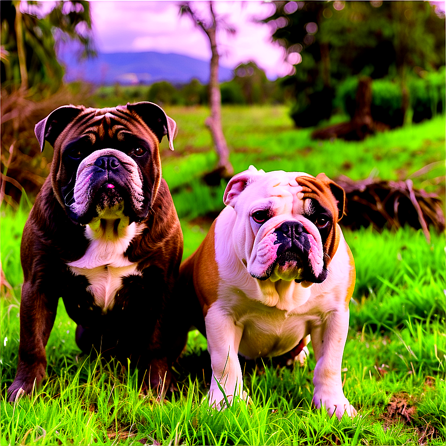 Bulldogs Exploring The Countryside Png 06252024 PNG Image