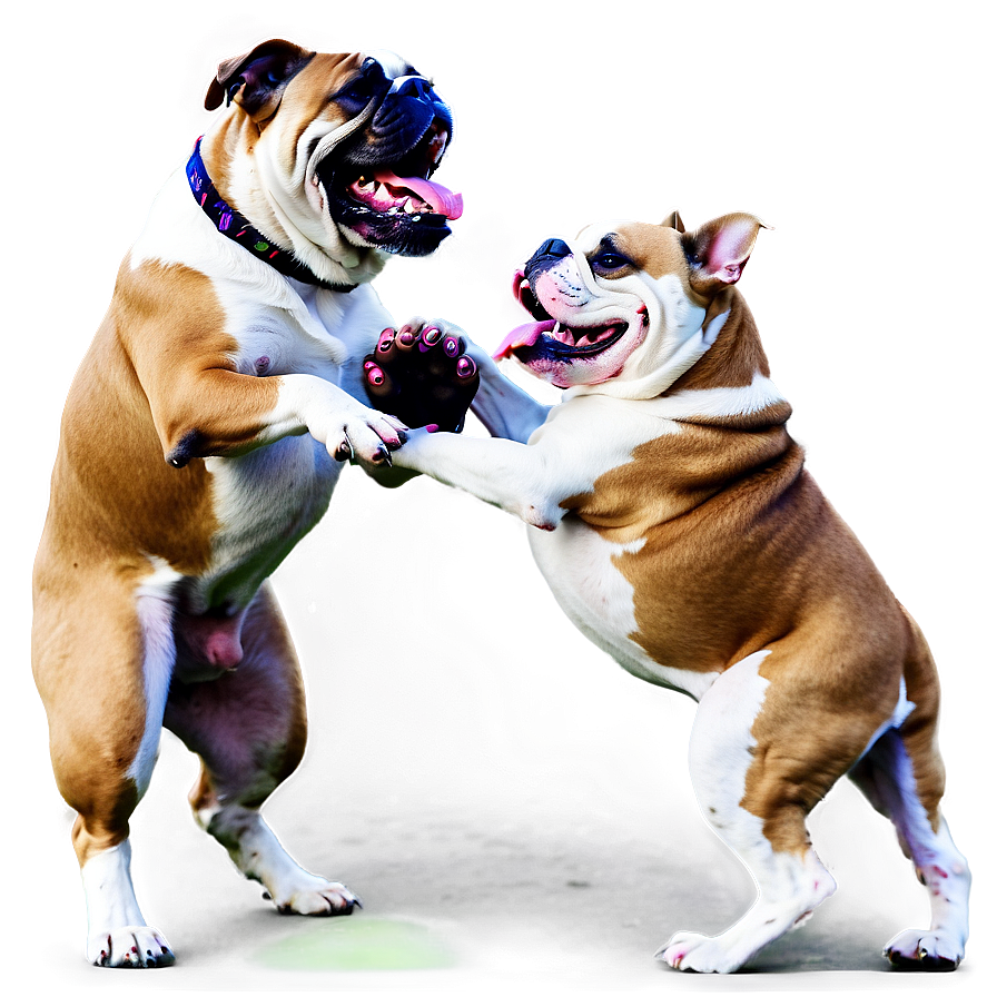 Bulldogs In A Playful Fight Png Lyk PNG Image