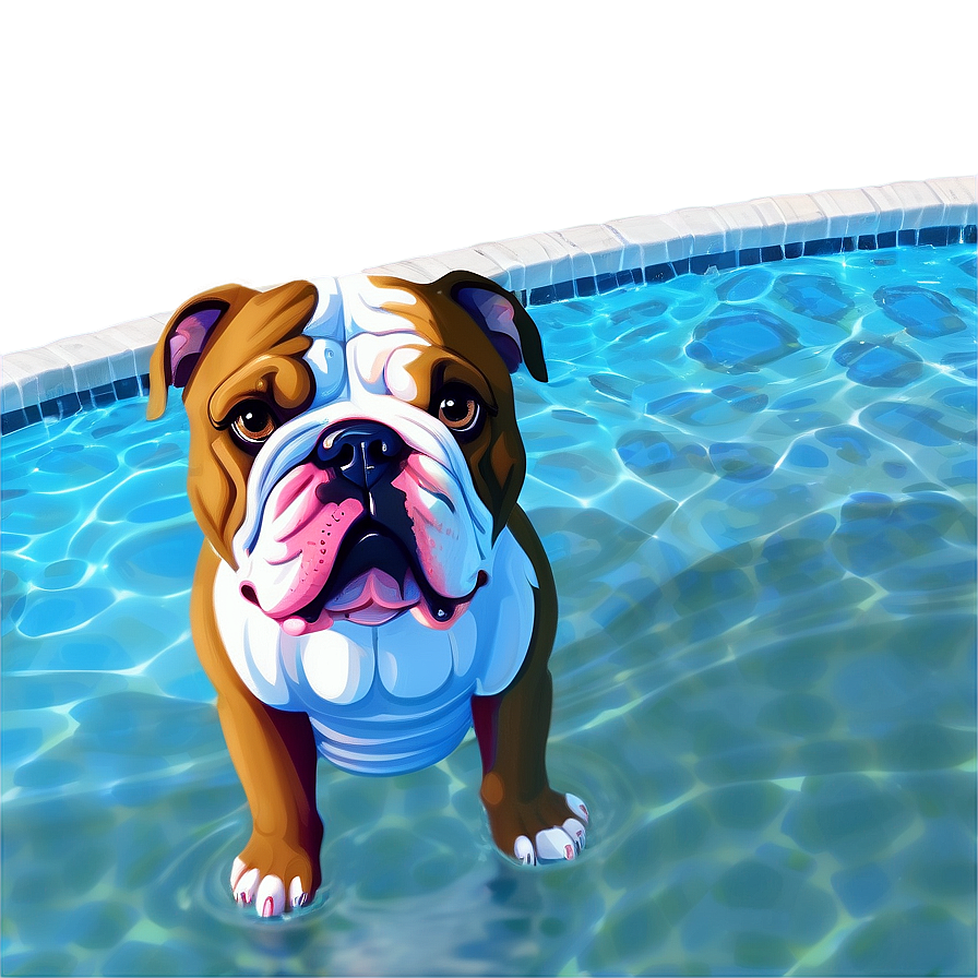 Bulldogs In A Pool Party Png Dlu57 PNG Image