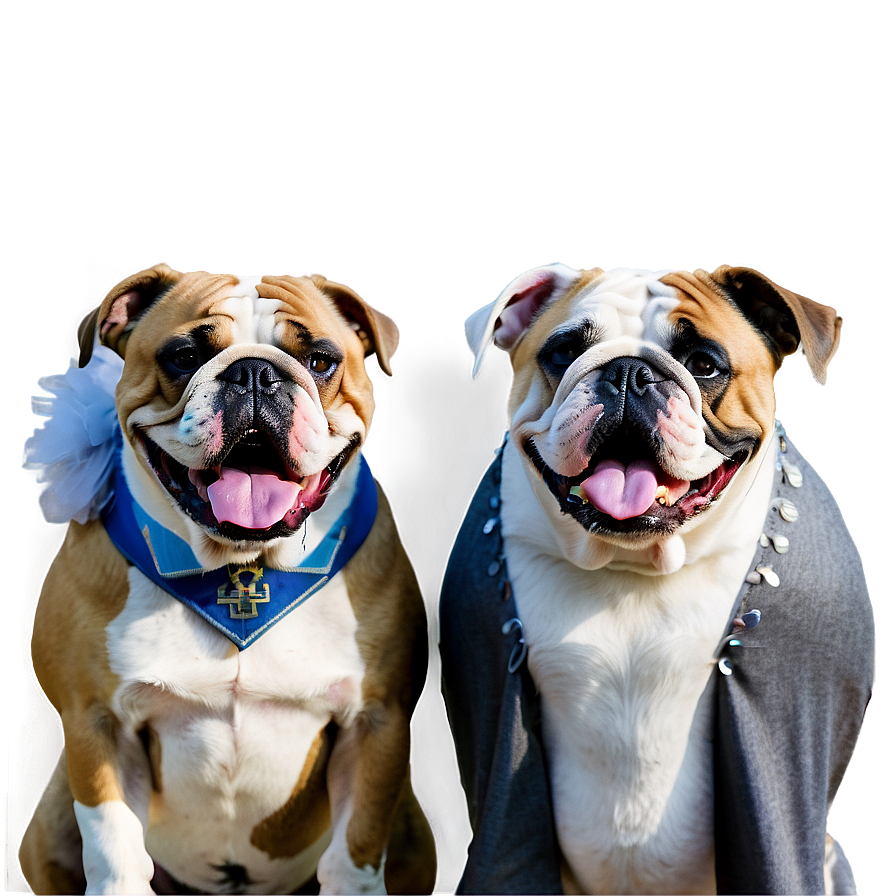 Bulldogs In Costume Party Png Trn PNG Image