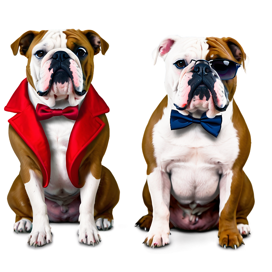 Bulldogs In Fancy Attire Png 06252024 PNG Image