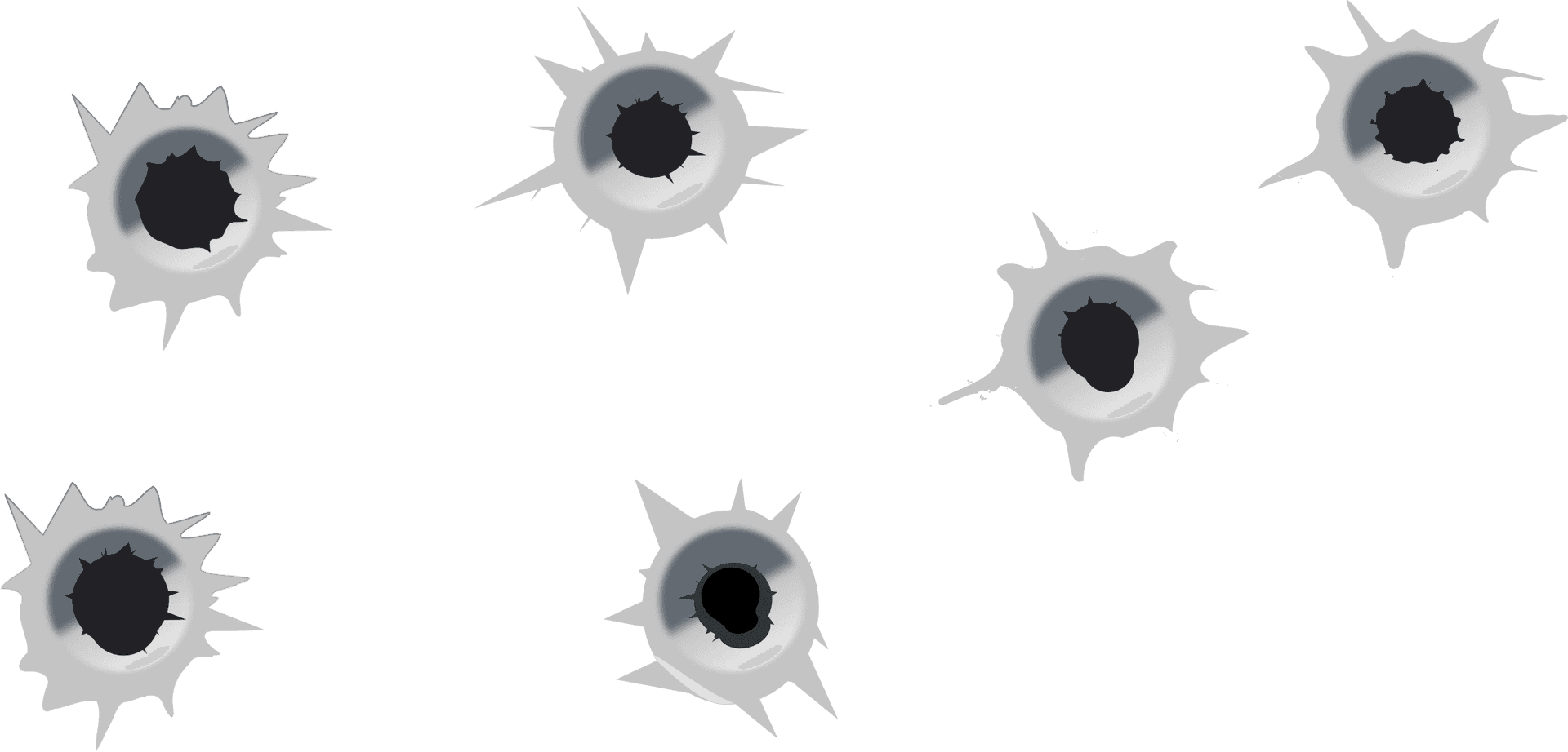 Bullet Holes Graphic PNG Image