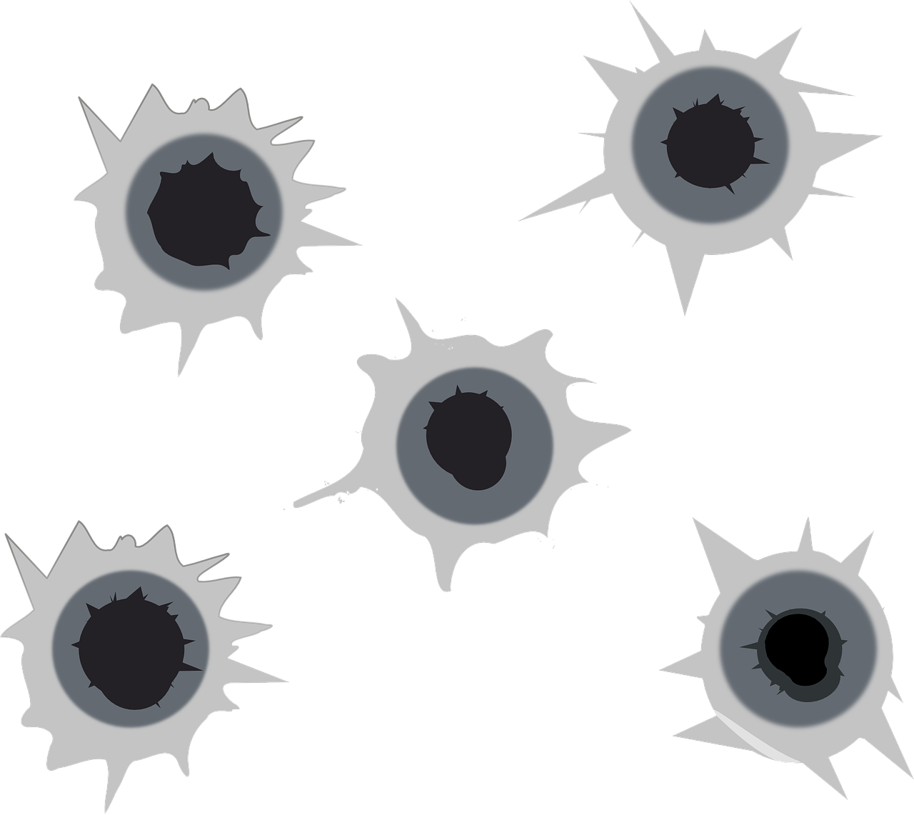 Bullet Holes Graphic PNG Image