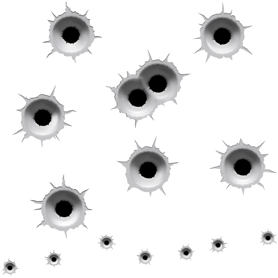 Bullet Holes Pattern PNG Image