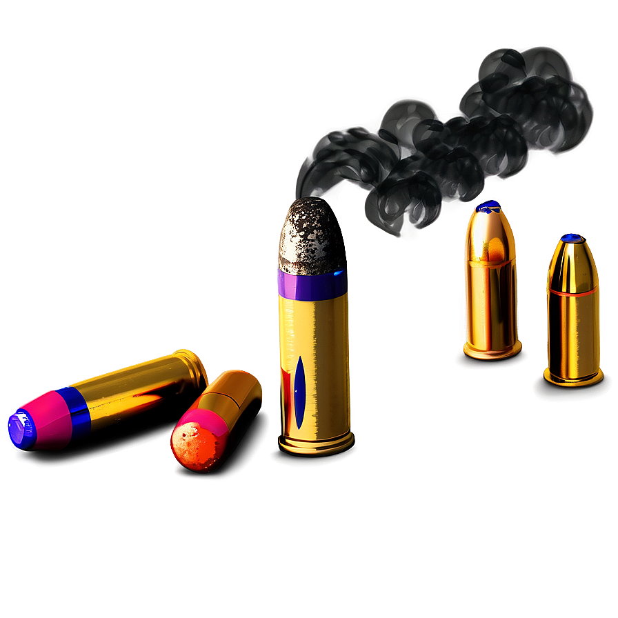 Bullets With Smoke Png Pue PNG Image