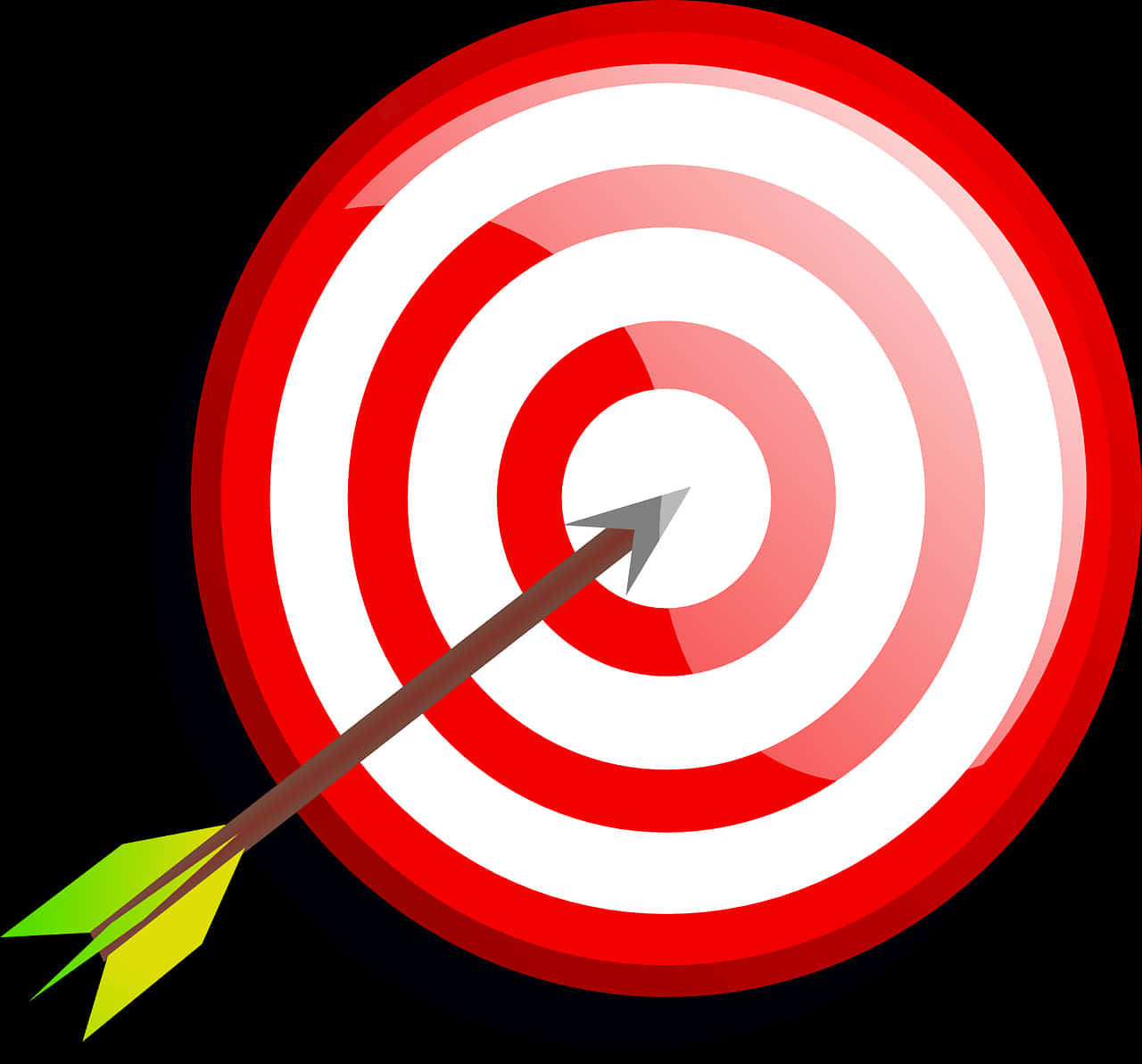 Bullseye Arrow Hit Target PNG Image