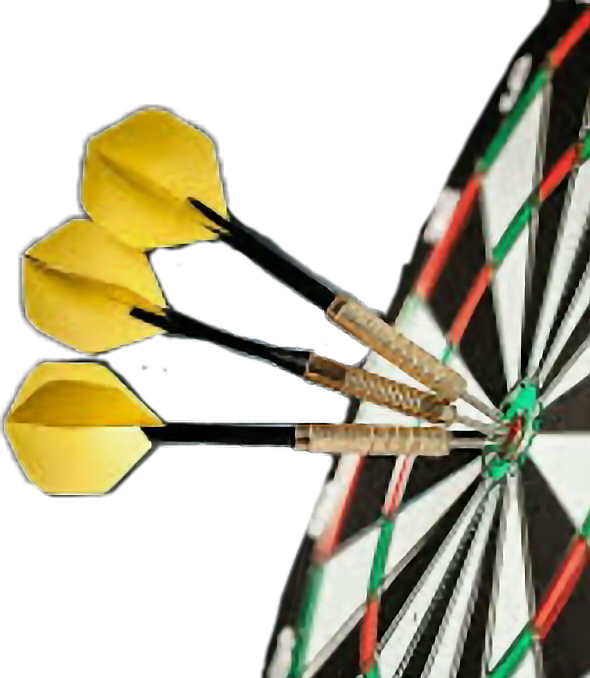 Bullseye Darts Perfect Throw PNG Image