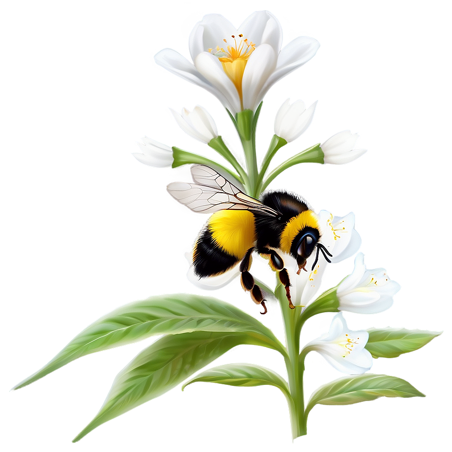 Bumblebee Pollinating Flower Png 13 PNG Image