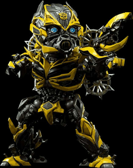 Bumblebee Transformer Figure PNG Image