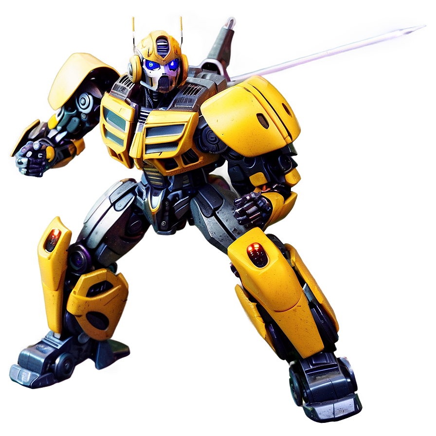 Bumblebee Transformer In Action Png Heo PNG Image