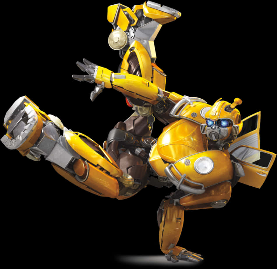 Bumblebee Transformers Autobot Pose PNG Image