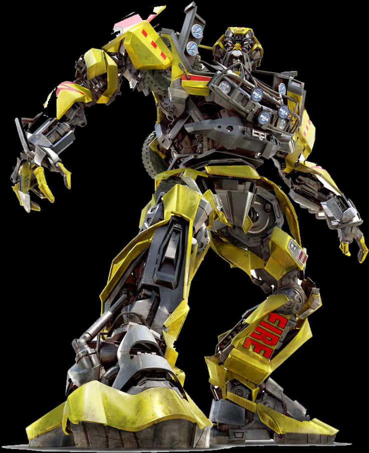 Bumblebee Transformers Autobot Standing PNG Image