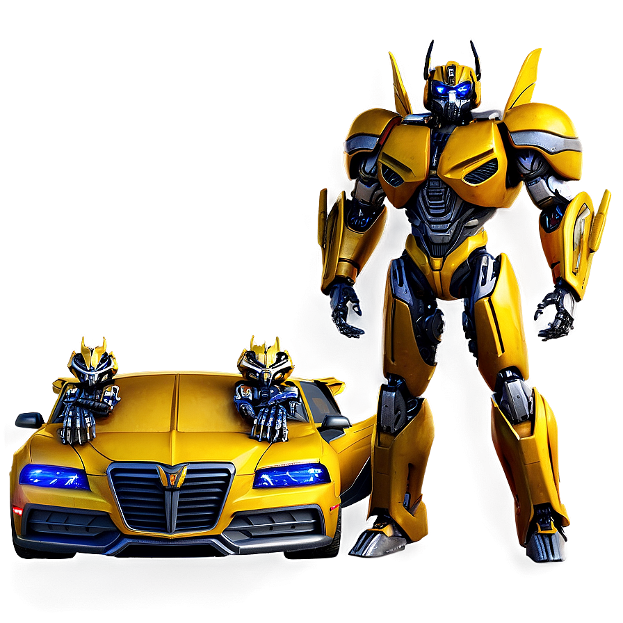 Bumblebee With Transformers Team Png Pnw PNG Image