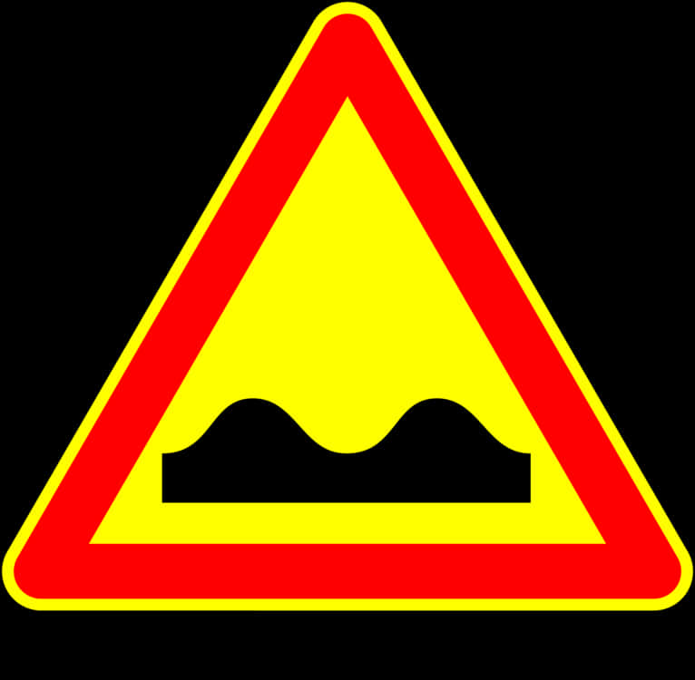 Bumpy Road Sign Warning PNG Image