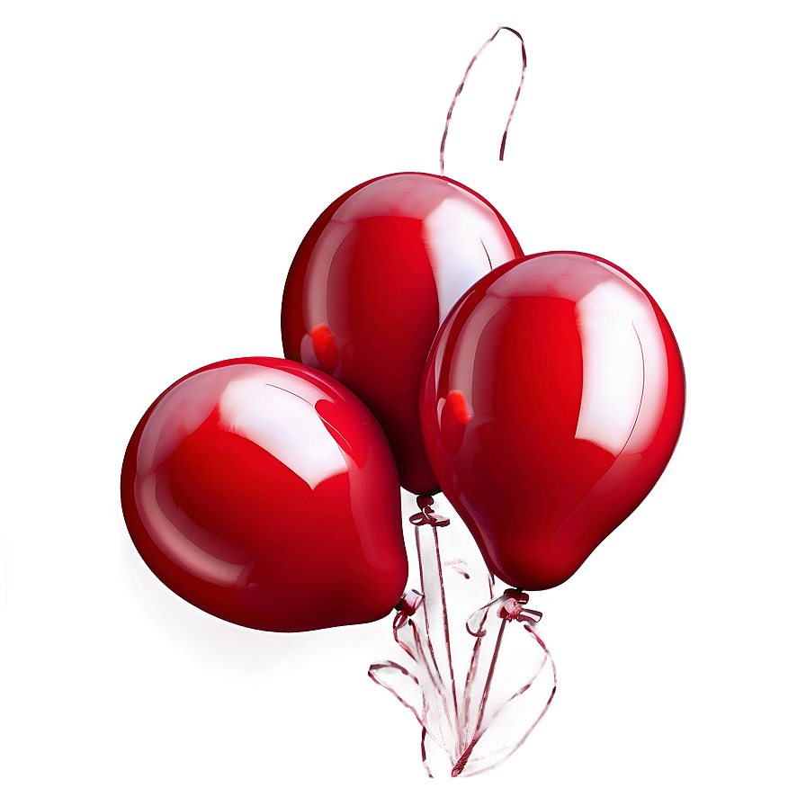 Bunch Of Red Balloons Png 06132024 PNG Image