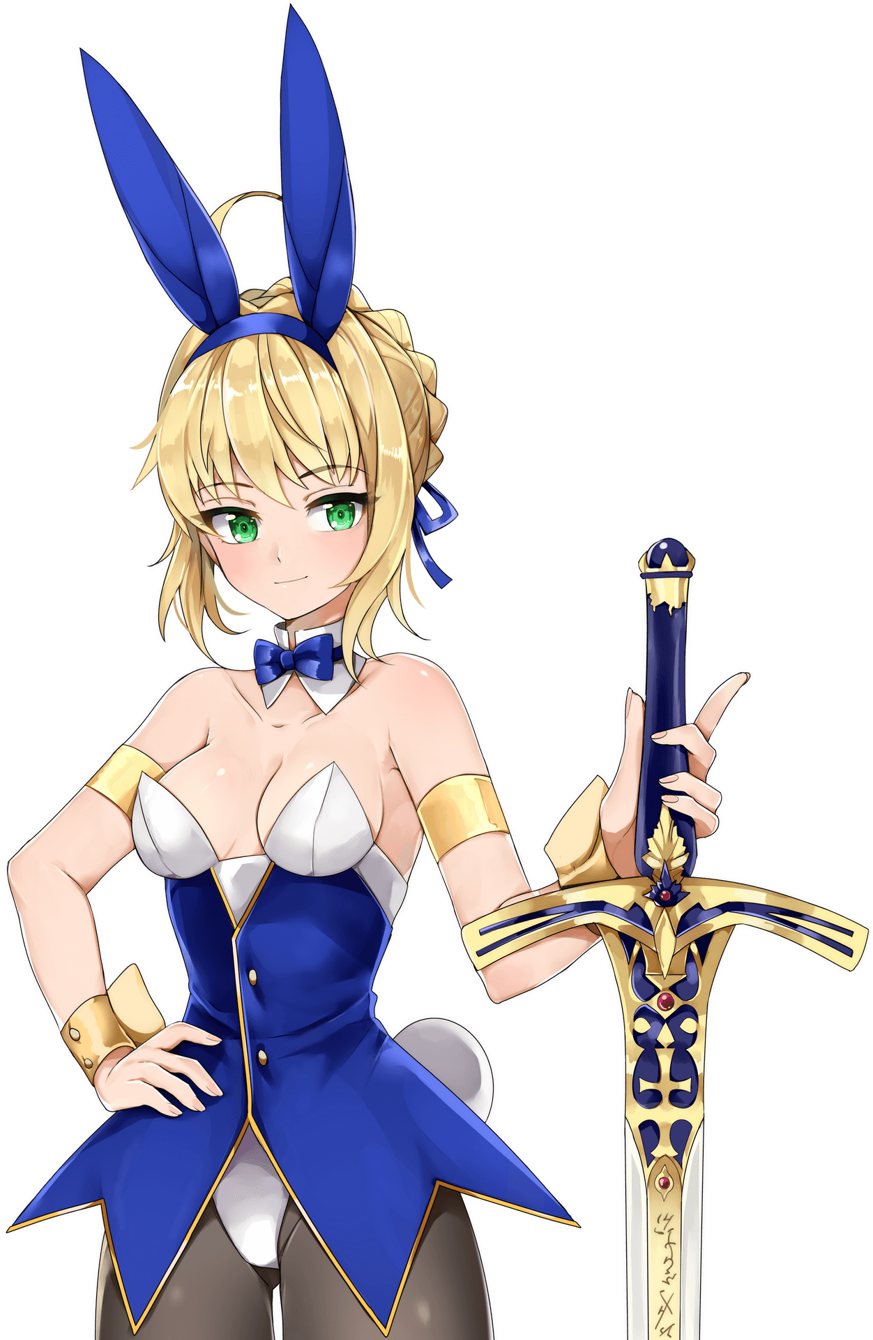 Bunny Eared Saberwith Sword PNG Image