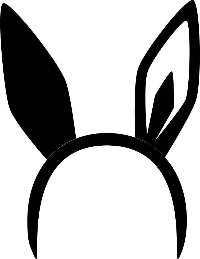 Bunny Ears Headband Silhouette PNG Image