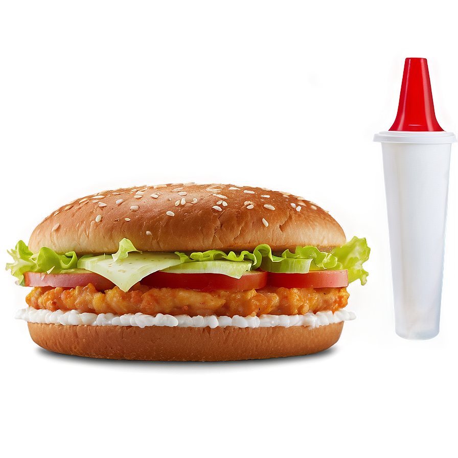 Burger King Chicken Sandwich Png Que98 PNG Image