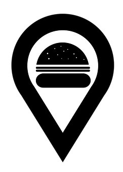 Burger Location Icon PNG Image