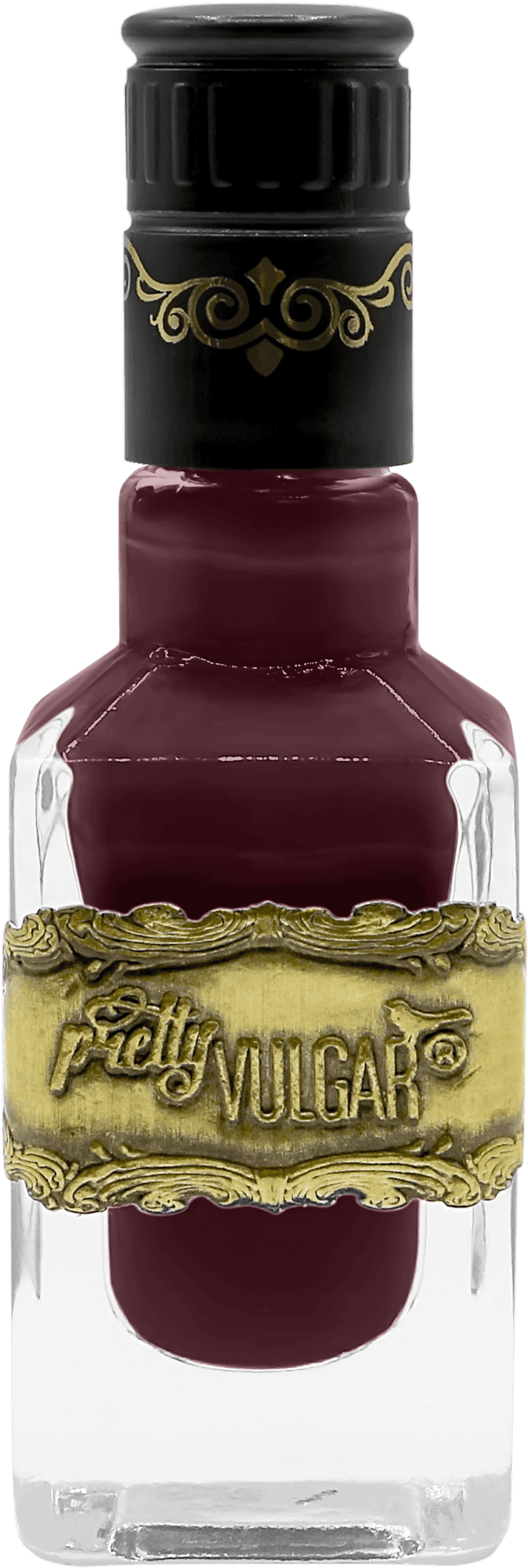 Burgundy Nail Polish Bottle PNG Image