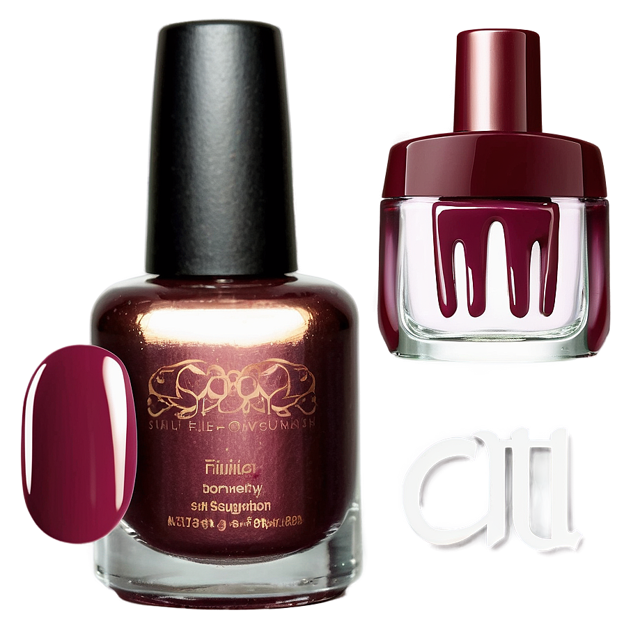 Burgundy Nail Polish Png Ygr82 PNG Image